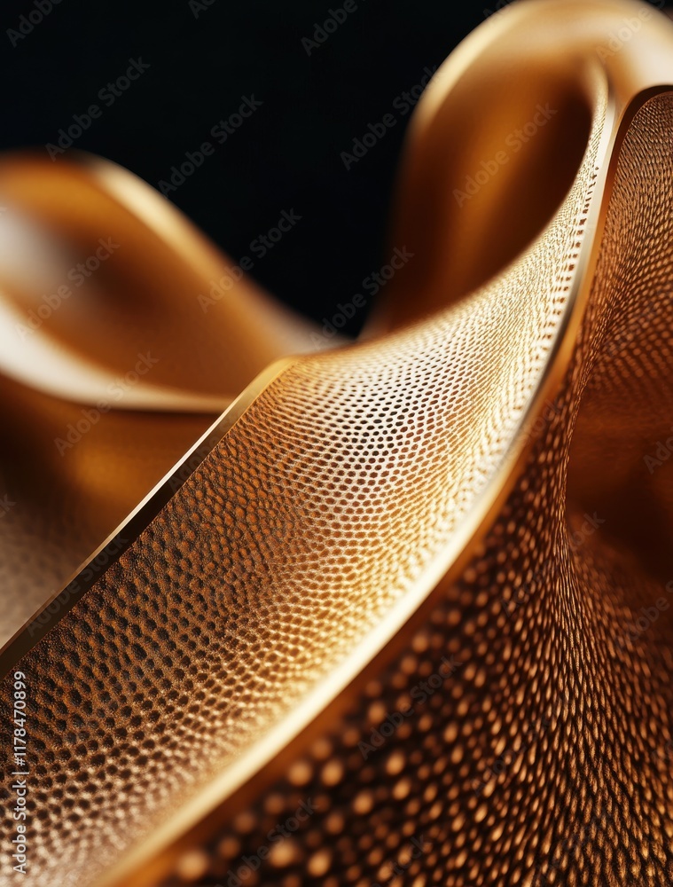 Aufkleber elegant abstract detail of shimmering gold fabric textures with intricate patterns and soft curves i