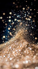 Sparkling Gold Glitter Texture Background  Shimmer  Shine  Festive  Glamorous  Luxury