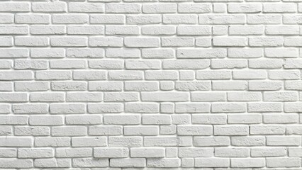 Naklejka premium Minimalist white brick panoramic background: ideal for product displays, social media posts, and wallpapers.