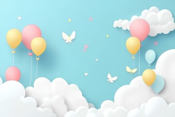 Fototapeta premium Balloons in the sky for decoration.