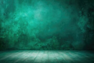 Dark Green Watercolor Background, Emerald Green Minimalist Art