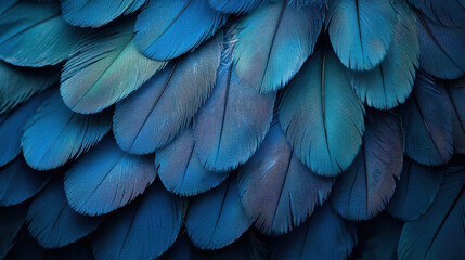 Feather texture in shades of blue and green, showcasing intricate details