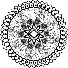 Mandalas for coloring book. Decorative round ornaments. Oriental vector, Anti-stress therapy patterns. Weave design elements. Yoga logos Vector, Can be used for T-shirt print, fashion print design.