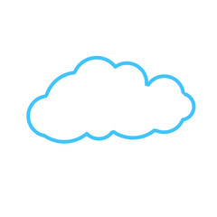 Obraz premium Blue Cloud Outline 
