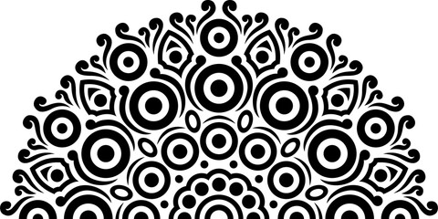 Geometric semi-circle element. Perfect cards for any other kind of design. Raster illustration