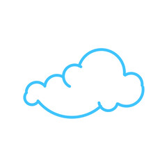 Blue Cloud Outline 