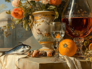 christmas still life with pumpkin © OceanBlue