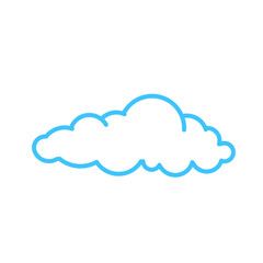 Blue Cloud Outline 