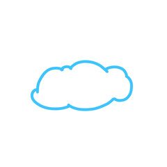 Fototapeta premium Blue Cloud Outline 