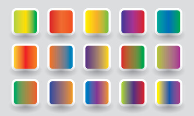 Collection of gradient harmonies colour palette. Colour palette trends