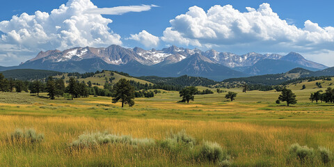 Fototapeta premium Mountains Relaxing fluid imagery for promoting