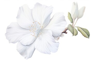 White flower hibiscus blossom petal.