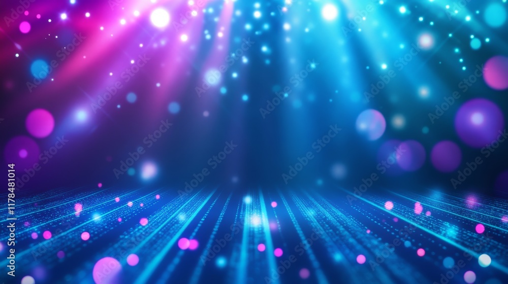Aufkleber this vibrant abstract background features colorful lights and bokeh effects. ideal for creative proj