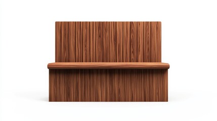 A minimalist wooden bench with a vertical grain design, providing a sleek and modern aesthetic, perfect for contemporary spaces.
