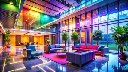 Fototapeta premium Diffused Architectural Photography, Modern Interior, Soft Light