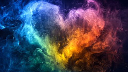 Fototapeta premium Abstract Colorful Smoke: A Dreamlike, Ethereal, and Mesmerizing Visual Masterpiece