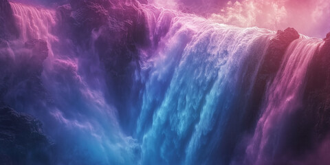 Falls Relaxing fluid imagery for promoting