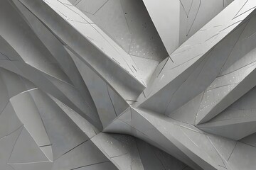 White silver geometric universal background for business presentation Generative AI