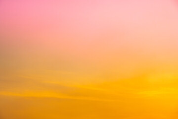 Enjoy a panoramic view of the skyline. The sun rises in the morning sky with colorful clouds. and beautiful cloud patterns In the soft light of the morning	