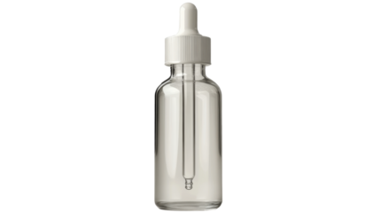 Dropper bottle isolated on white background 