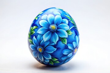 Easter Egg Blue Flower Painted Fashion Photography