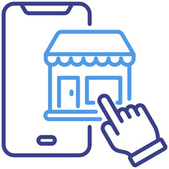 Fototapeta premium Mobile Shopping Icon