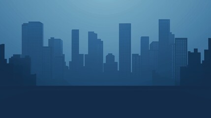 Naklejka premium Minimalistic skyline for background use.