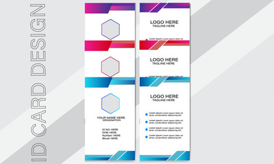 professional corporate id card template, Business id card design, Double-sided creative id card design