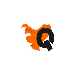 A dynamic logo design featuring a stylized 