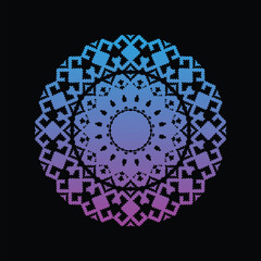 modern mandala purple blue gradient