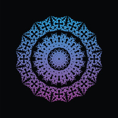 modern mandala purple blue gradient