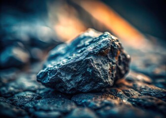 Dark Grey Rock Texture Abstract Background, Tilt-Shift Photography, Miniature Landscape