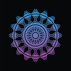 modern mandala purple blue gradient