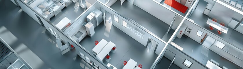 Fototapeta premium Create dynamic 3D models of emergency evacuation plans for hazardous workplaces, ensuring swift and orderly evacuations in case of emergencies
