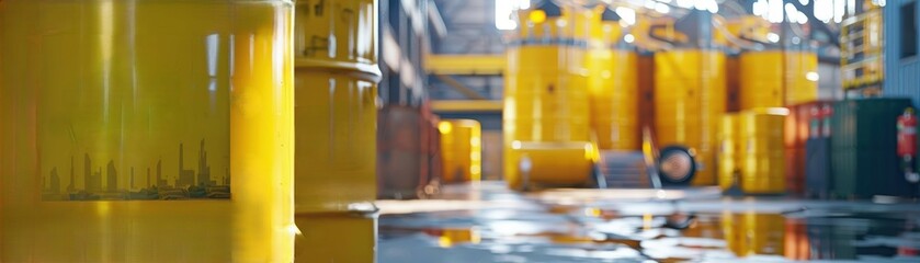 Fototapeta premium Create dynamic 3D models of hazardous materials incidents, highlighting the importance of containment and cleanup