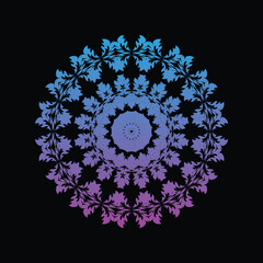 modern mandala purple blue gradient