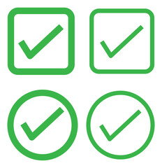Check mark icon set. Tick symbol. approved symbol eps 10.