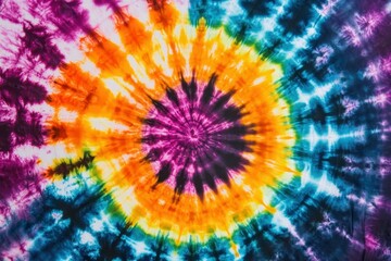 Vibrant tie-dye design showcasing bright colors and intricate patterns in an abstract style