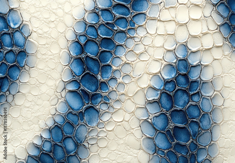 Poster abstract close-up of textured blue and white surface with intricate honeycomb pattern displaying nat