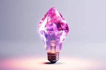 Lightbulb gemstone electricity illuminated.