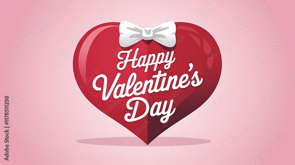 Fototapete valentines day background with heart pattern and typography of happy valentines day text . vector il