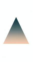 Fototapeta premium Abstract Gradient Triangle Shape Teal to Peach Color Blend Geometric Design Element