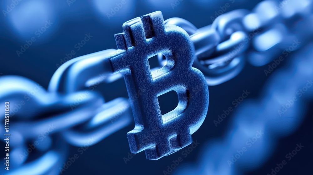 Poster unveiling the power of bitcoin, deep dive into blockchain technology, cryptocurrency and decentraliz