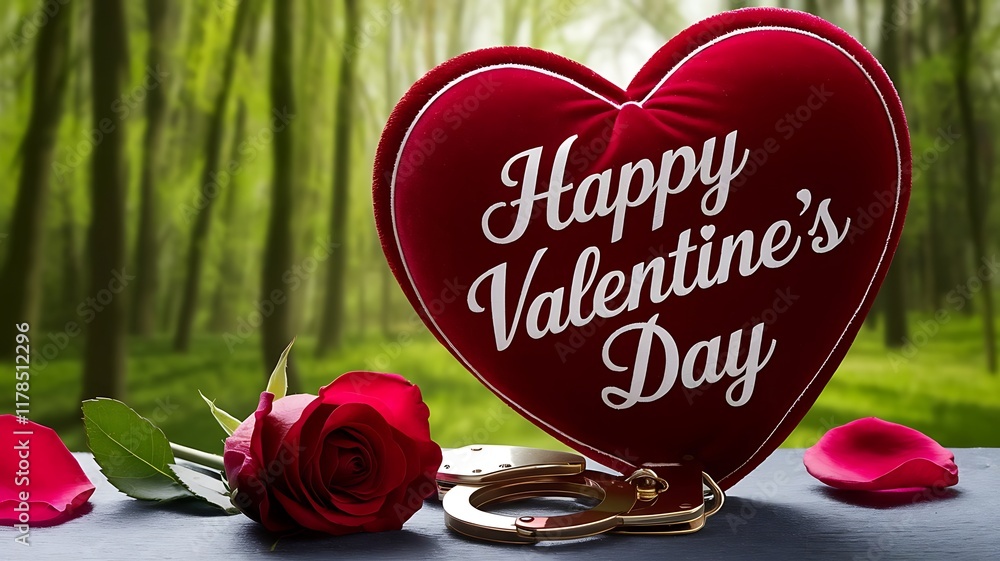 Fototapete valentines day background with heart pattern and typography of happy valentines day text . vector il