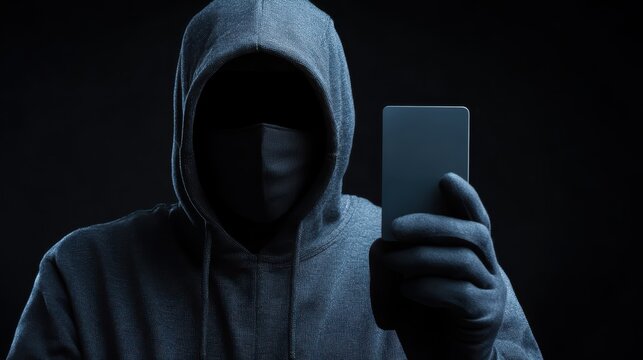 Person in hoodie using smartphone outdoors, a glimpse into modern mobile connectivity and casual tech lifestyle - Powered by Adobe