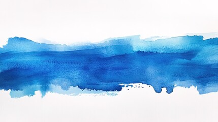 Blue watercolor stripes A collection of handdrawn watercolor strokes