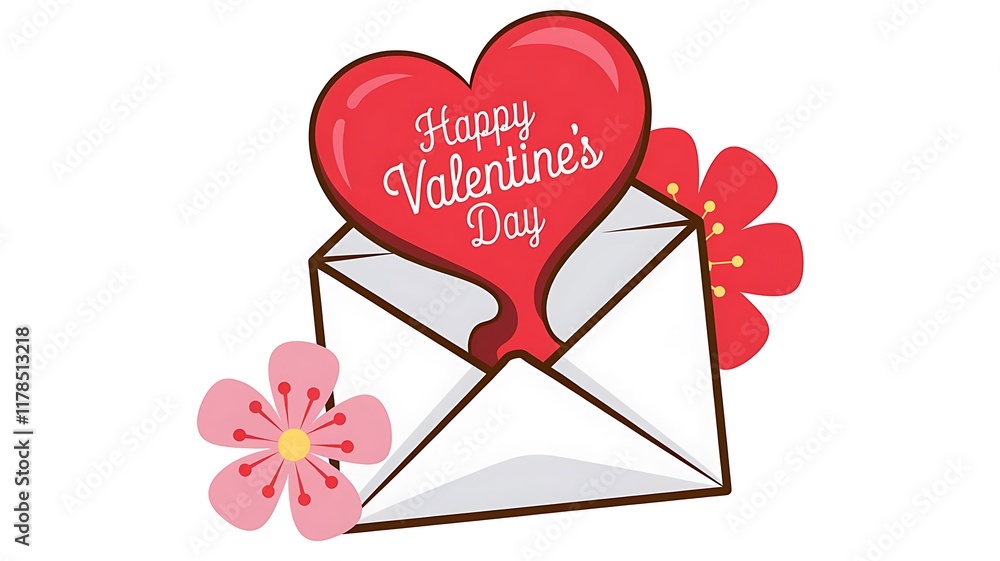 Fototapete valentines day background with heart pattern and typography of happy valentines day text . vector il