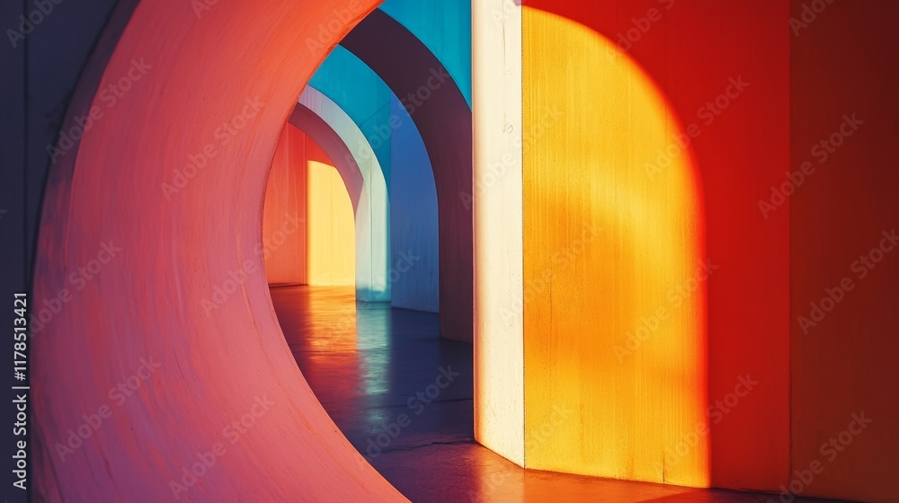 Poster this abstract image captures the interplay of light in a conceptual archway setting, showcasing vibr