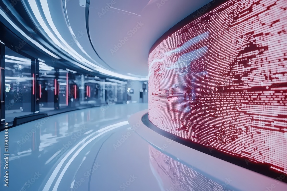 Poster digital identity verification event showcasing innovative technology high-tech environment futuristi
