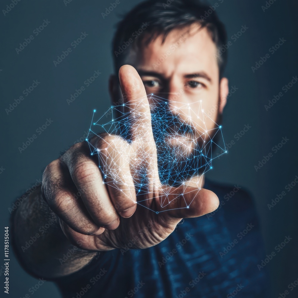 Poster user-centric digital identity verification strategy modern office infographic professional setting c